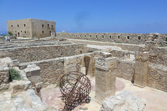 Interior de la fortaleza de Rethymnon