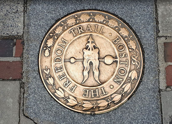 Placa del inicio del Freedom Trail